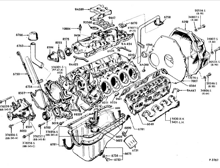 explosie-tekeningen-us-ford-motoren